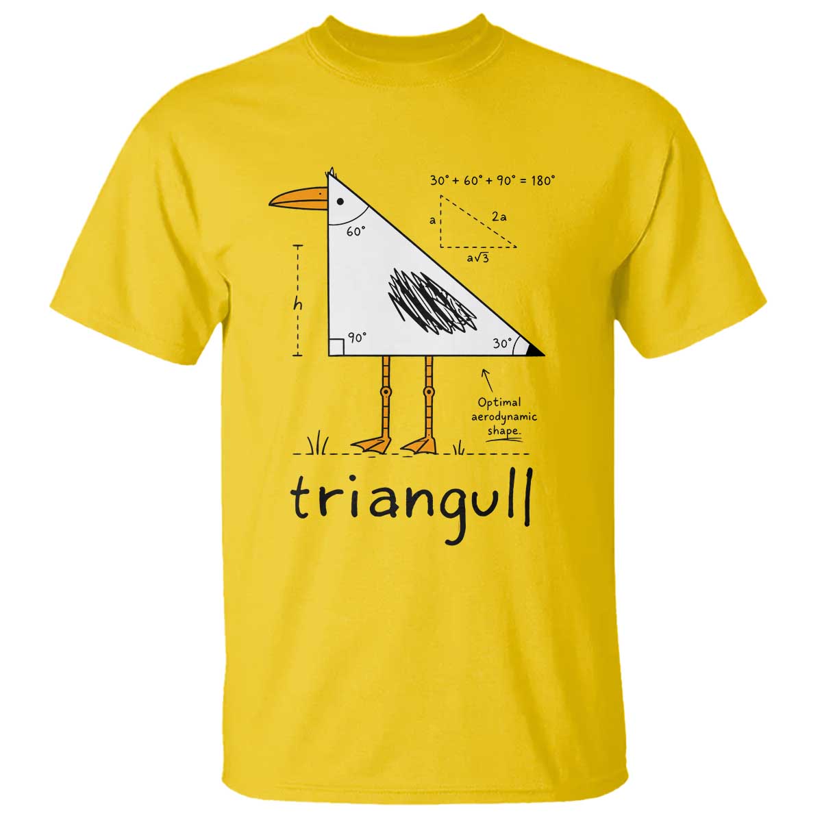 Triangull Triangle Seagull Bird Pun T Shirt Funny Math Teacher Humor