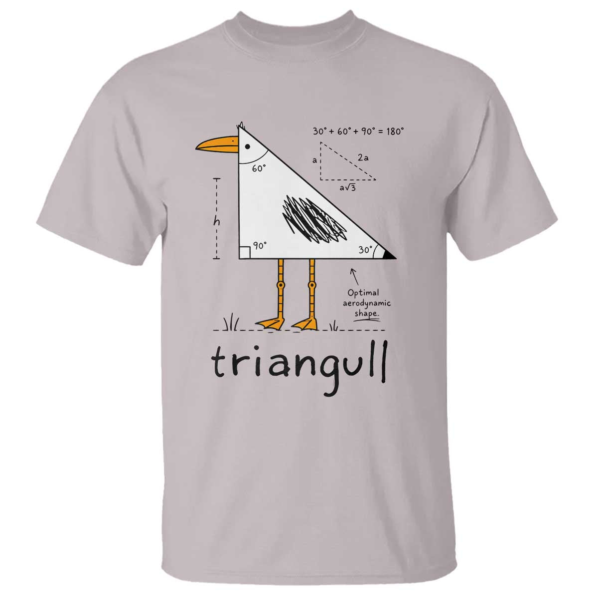 Triangull Triangle Seagull Bird Pun T Shirt Funny Math Teacher Humor