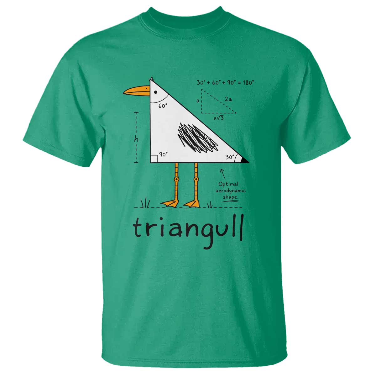 Triangull Triangle Seagull Bird Pun T Shirt Funny Math Teacher Humor