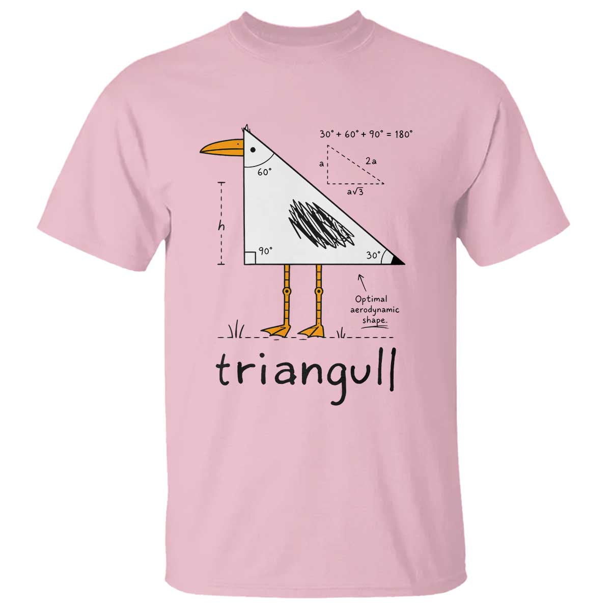 Triangull Triangle Seagull Bird Pun T Shirt Funny Math Teacher Humor