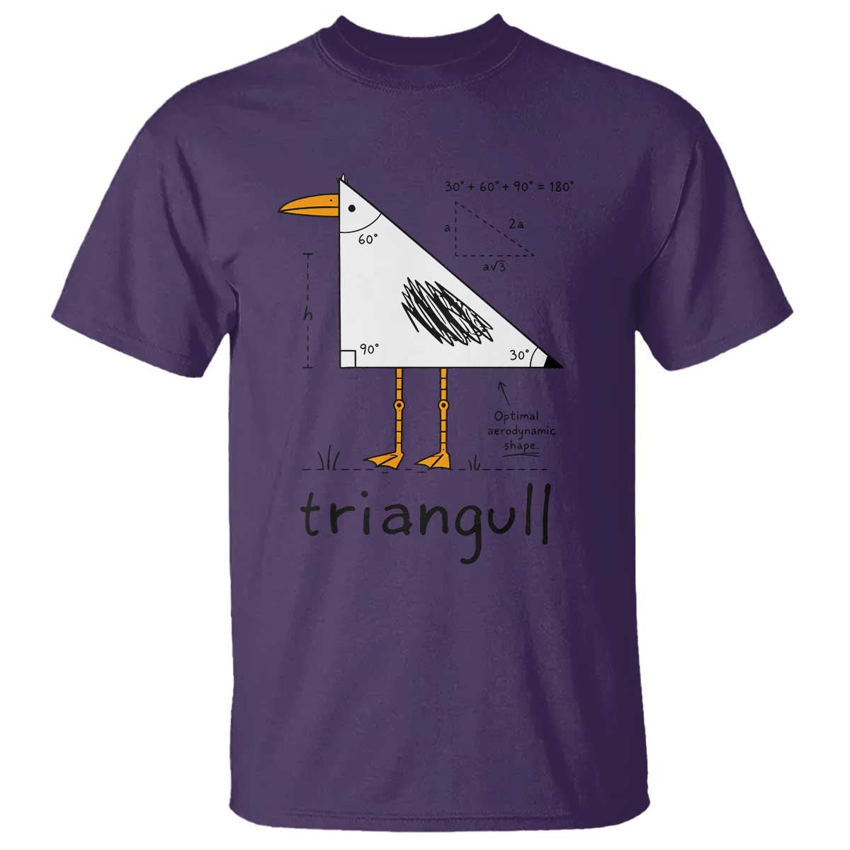 Triangull Triangle Seagull Bird Pun T Shirt Funny Math Teacher Humor