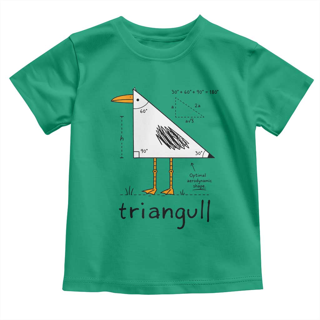 Triangull Triangle Seagull Bird Pun Toddler T Shirt Funny Math Teacher Humor