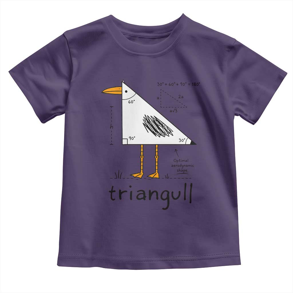 Triangull Triangle Seagull Bird Pun Toddler T Shirt Funny Math Teacher Humor