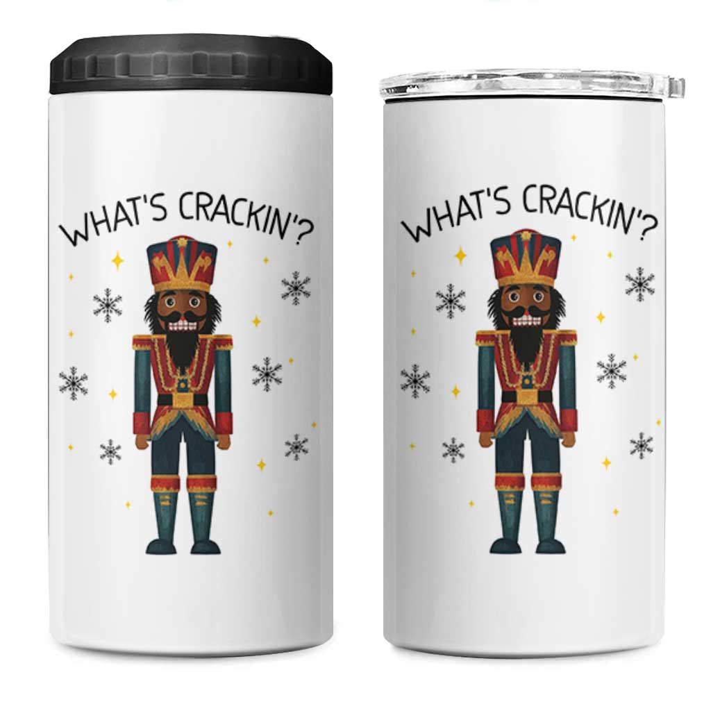 Nutcracker Christmas 4 in 1 Can Cooler Tumbler What Is Cracking - Wonder Print Shop