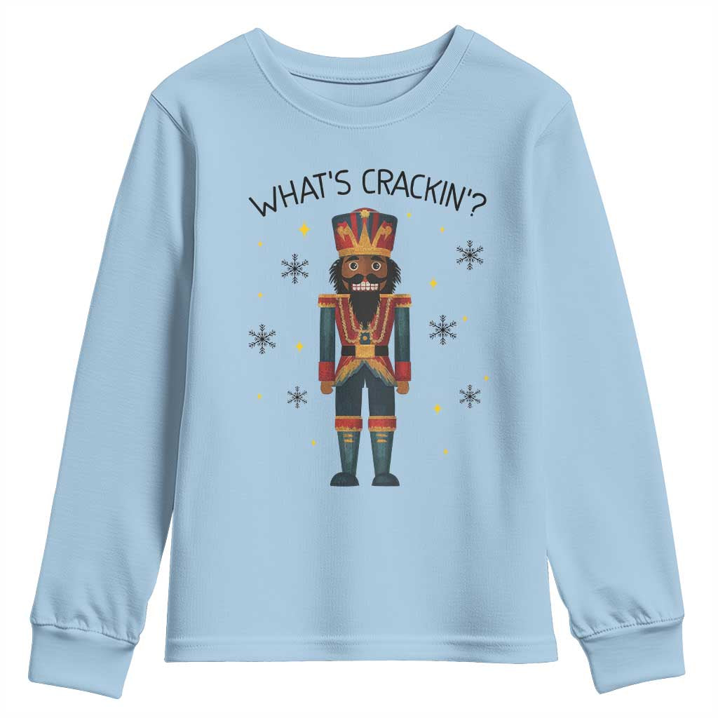 Nutcracker Christmas Youth Sweatshirt What Is Cracking - Wonder Print Shop