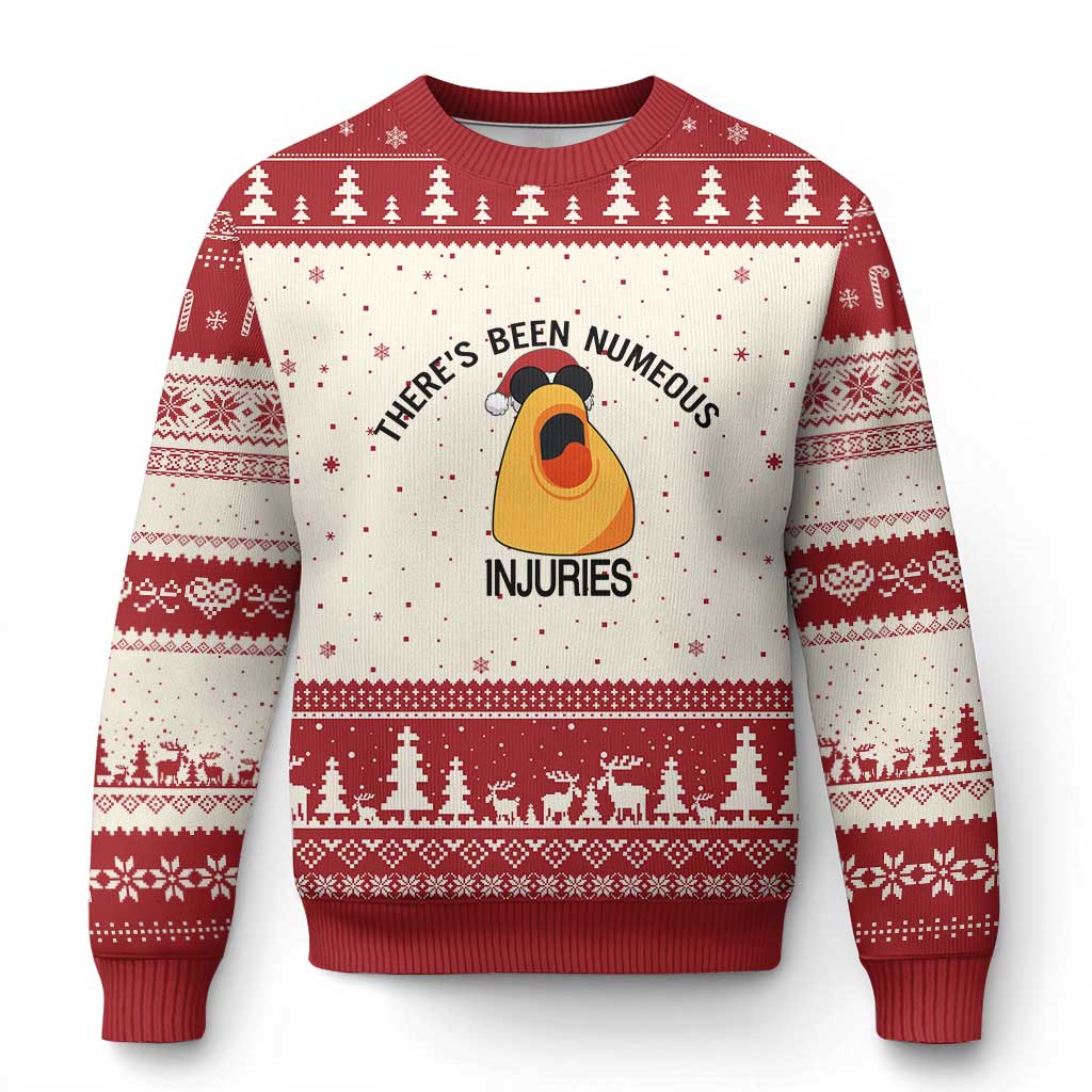 Marcus The Worm Xmas Meme Ugly Christmas Sweater There Is Been Numeous Injuries - Wonder Print Shop