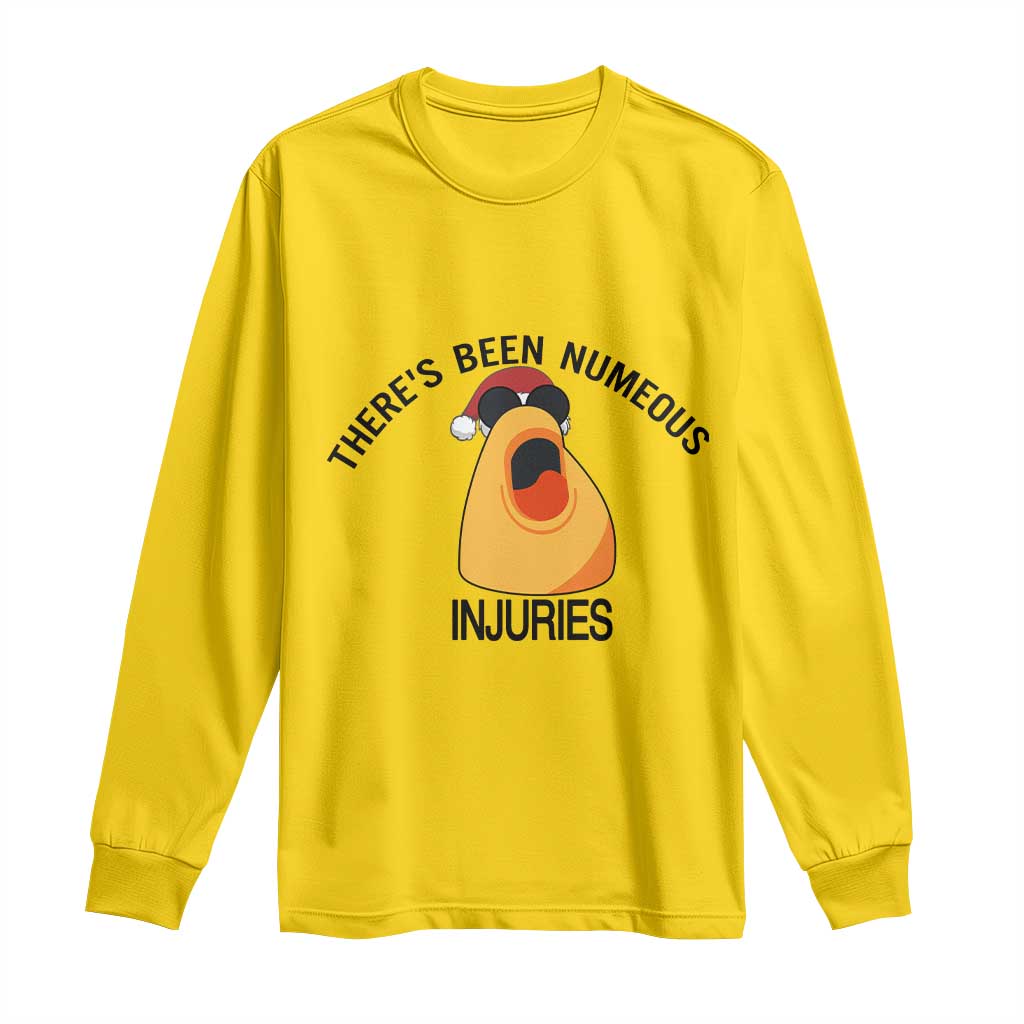 Marcus The Worm Christmas Meme Long Sleeve Shirt There Is Been Numeous Injuries - Wonder Print Shop