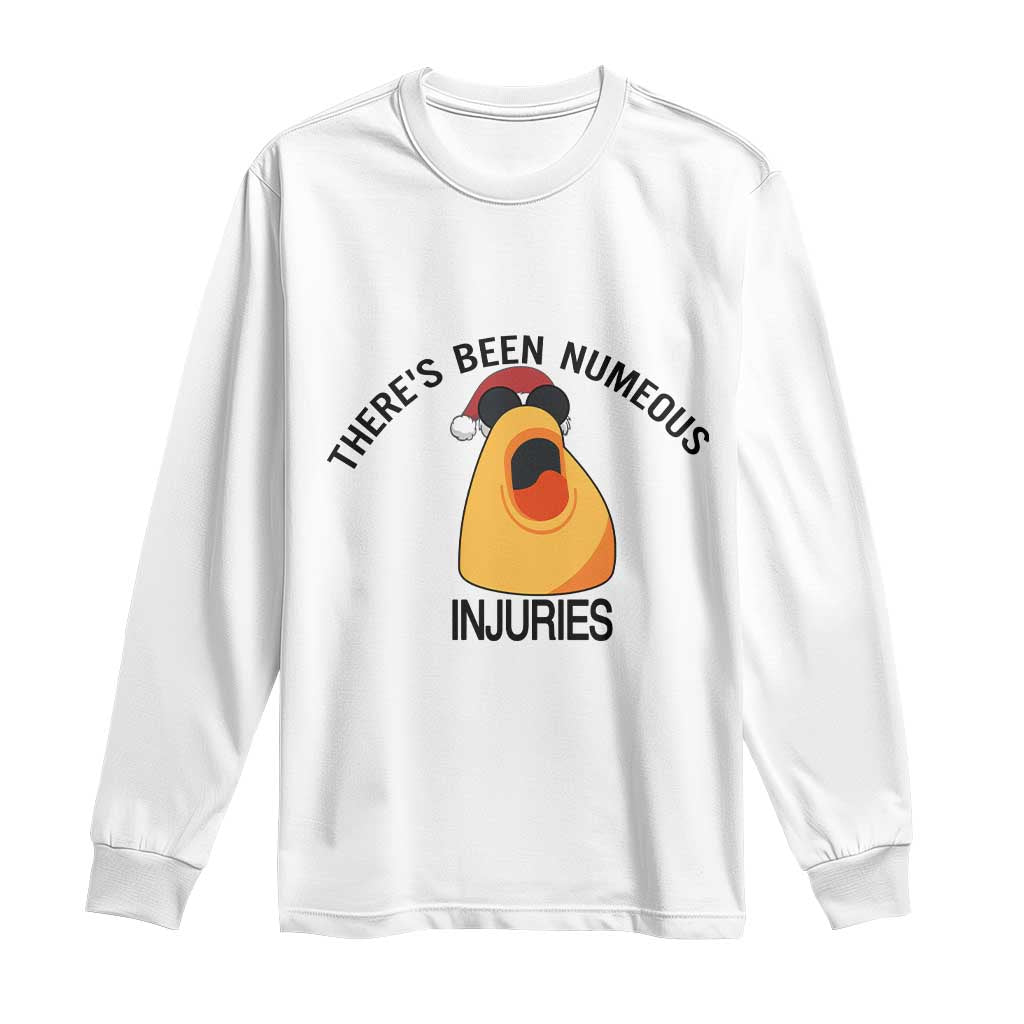 Marcus The Worm Christmas Meme Long Sleeve Shirt There Is Been Numeous Injuries - Wonder Print Shop