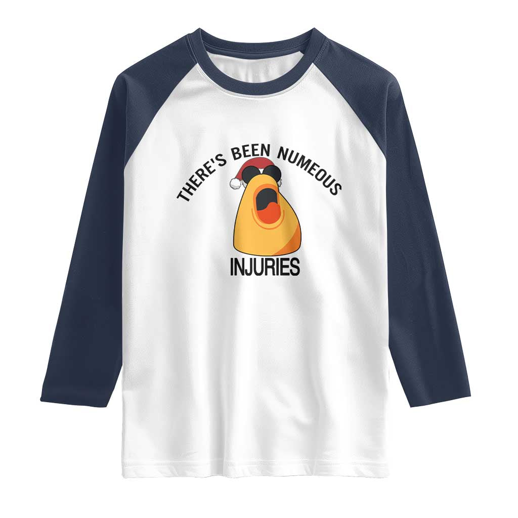 Marcus The Worm Christmas Meme Raglan Shirt There Is Been Numeous Injuries - Wonder Print Shop