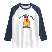Marcus The Worm Christmas Meme Raglan Shirt There Is Been Numeous Injuries - Wonder Print Shop