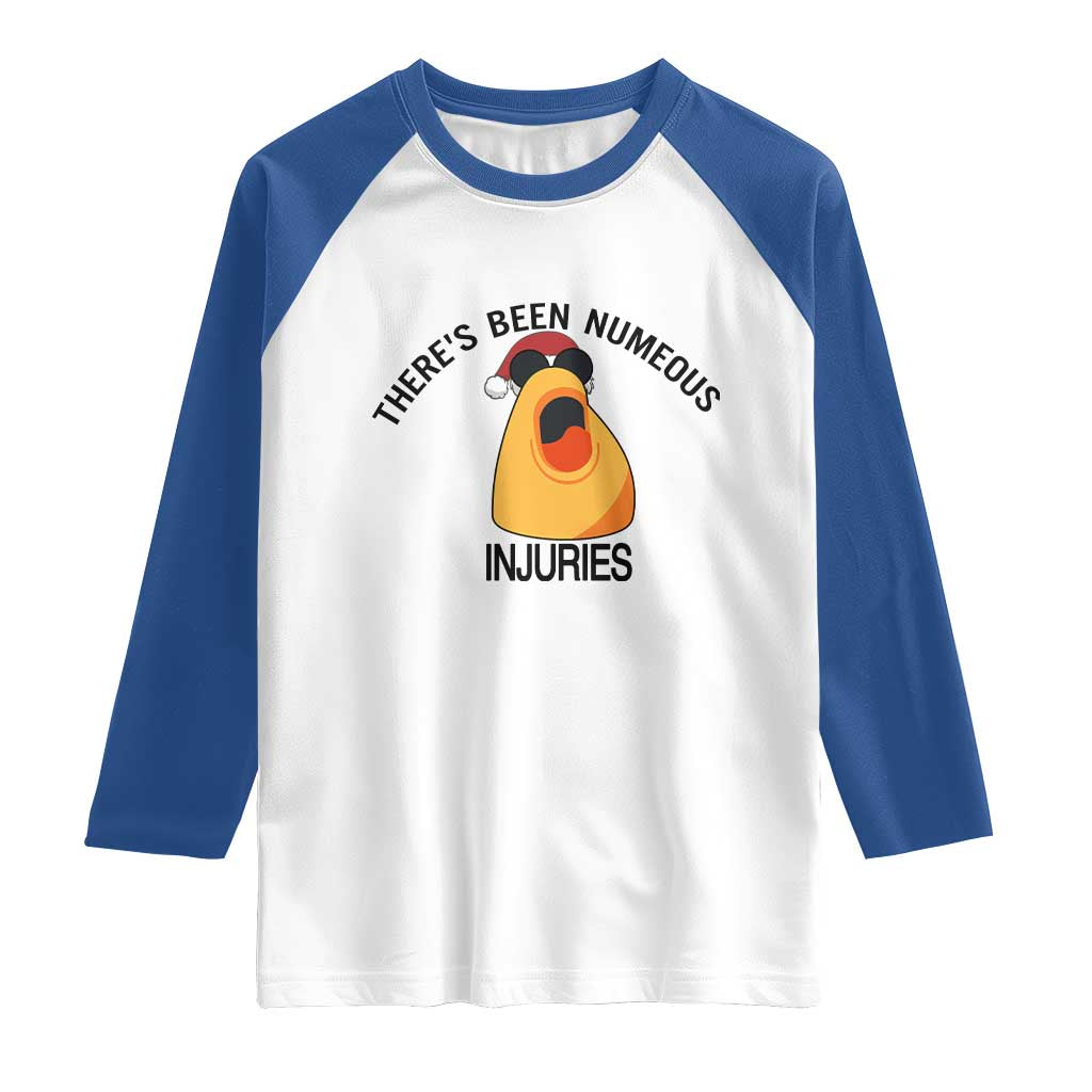 Marcus The Worm Christmas Meme Raglan Shirt There Is Been Numeous Injuries - Wonder Print Shop