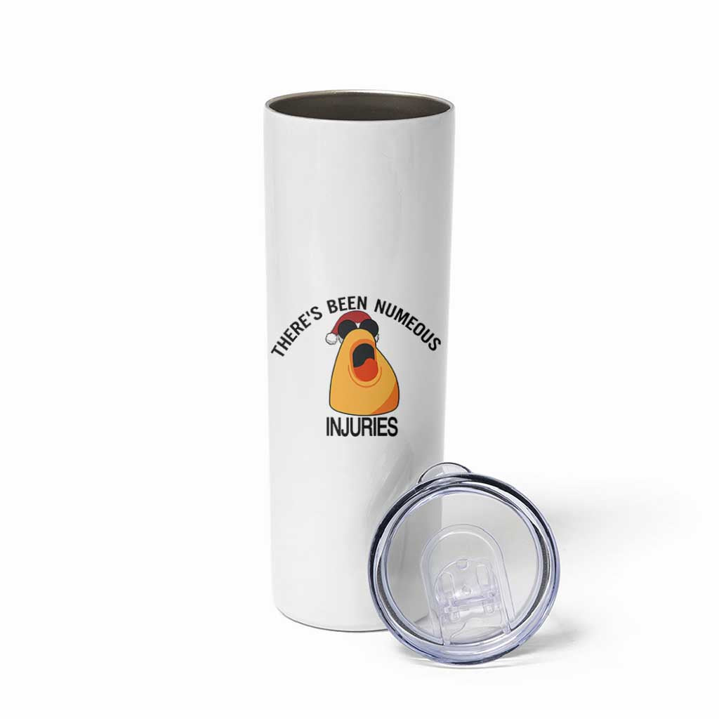 Marcus The Worm Christmas Meme Skinny Tumbler There Is Been Numeous Injuries - Wonder Print Shop