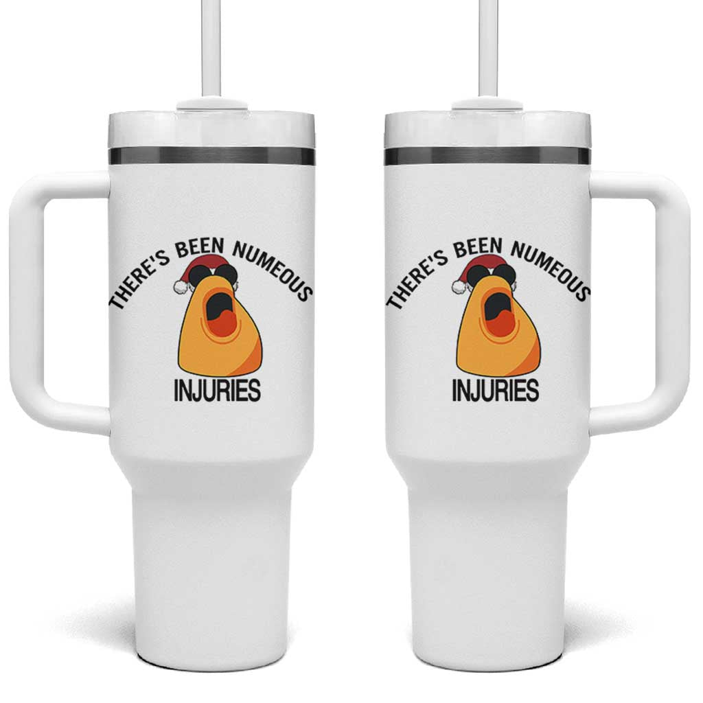 Marcus The Worm Christmas Meme Tumbler With Handle There Is Been Numeous Injuries - Wonder Print Shop