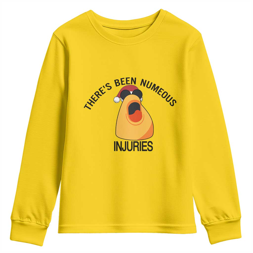 Marcus The Worm Christmas Meme Youth Sweatshirt There Is Been Numeous Injuries - Wonder Print Shop