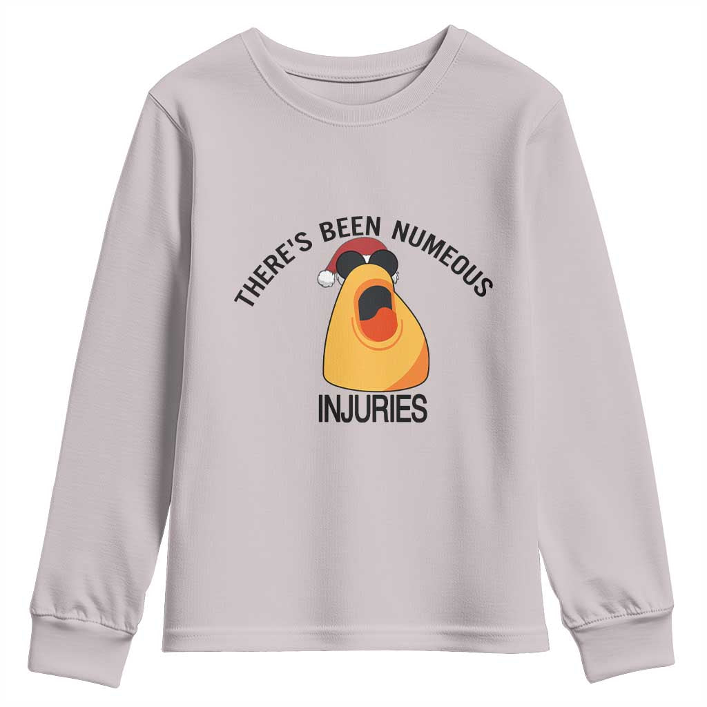 Marcus The Worm Christmas Meme Youth Sweatshirt There Is Been Numeous Injuries - Wonder Print Shop