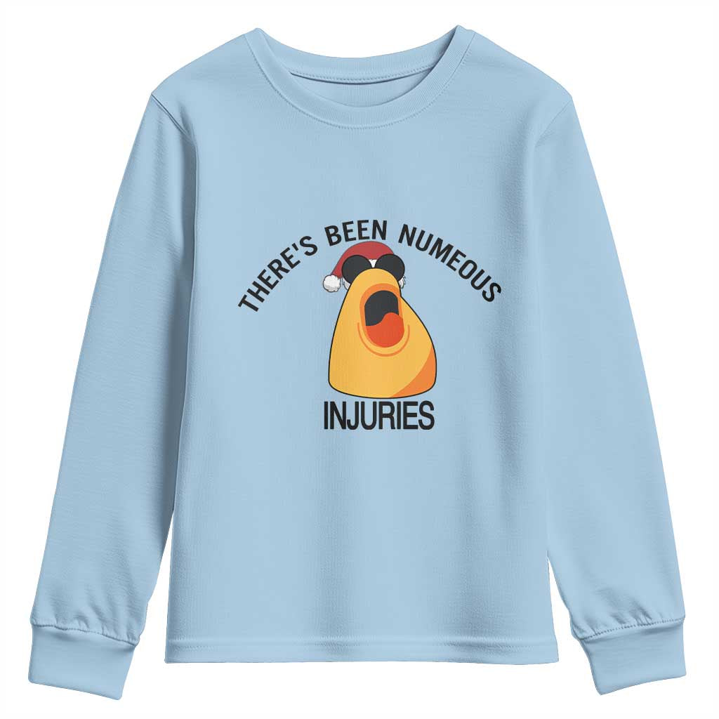 Marcus The Worm Christmas Meme Youth Sweatshirt There Is Been Numeous Injuries - Wonder Print Shop