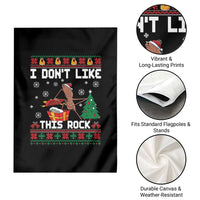 Marcus The Worm Christmas Meme Garden Flag I Do Not Like This Rock - Wonder Print Shop
