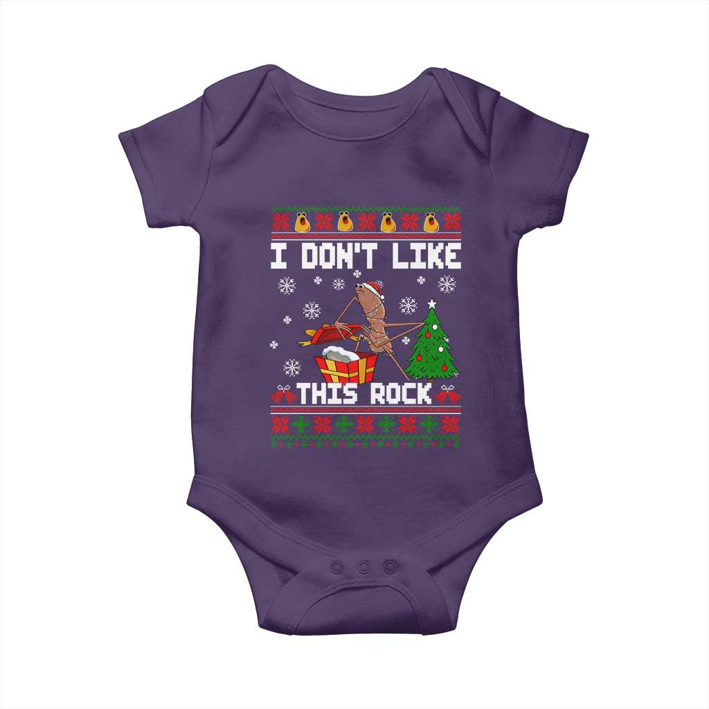 Marcus The Worm Christmas Meme Baby Onesie I Do Not Like This Rock - Wonder Print Shop