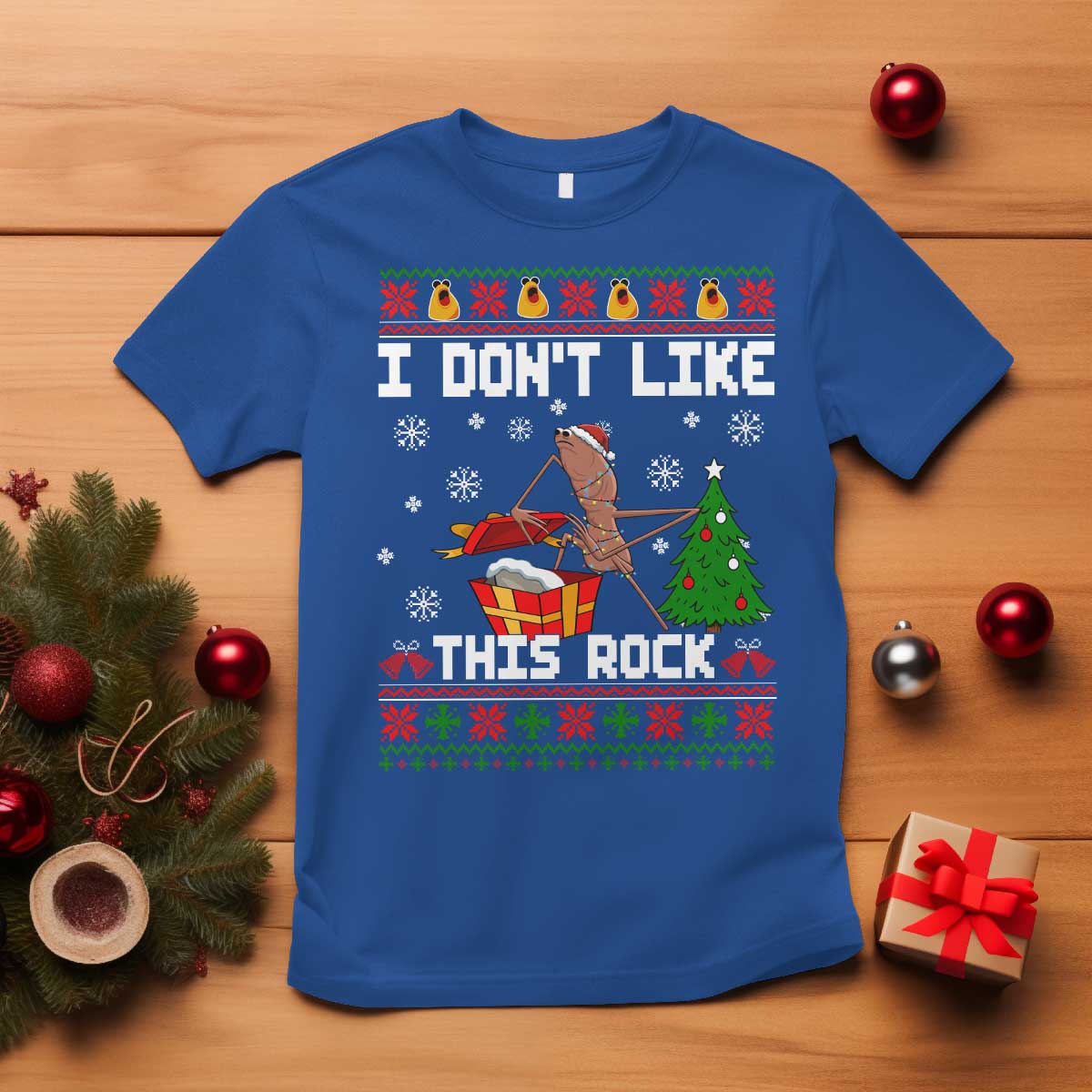 Marcus The Worm Christmas Meme T Shirt I Do Not Like This Rock - Wonder Print Shop