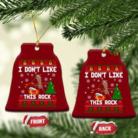 Marcus The Worm Christmas Meme Ceramic Ornament I Do Not Like This Rock - Wonder Print Shop