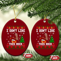 Marcus The Worm Christmas Meme Ceramic Ornament I Do Not Like This Rock - Wonder Print Shop