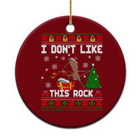 Marcus The Worm Christmas Meme Ceramic Ornament I Do Not Like This Rock - Wonder Print Shop