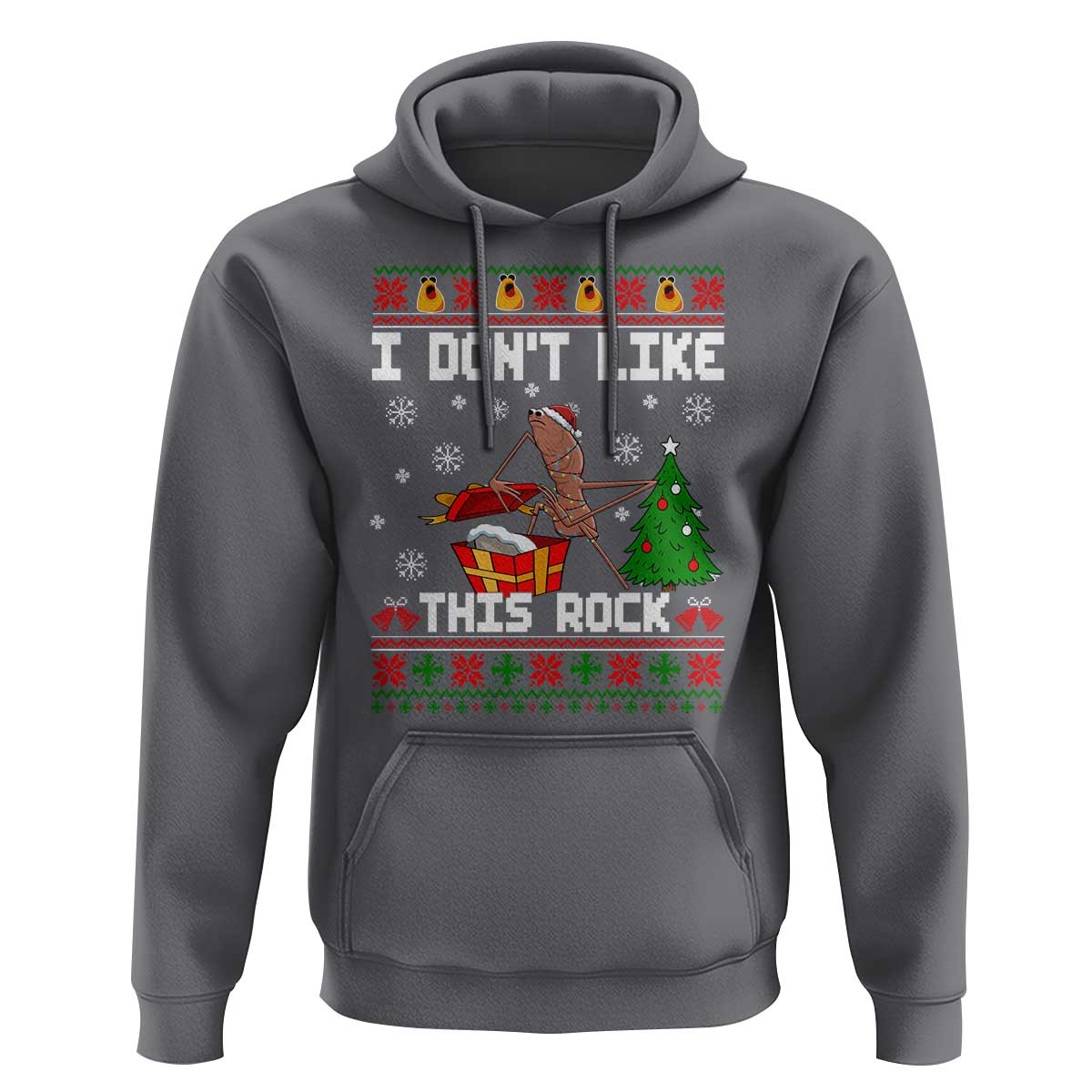 Marcus The Worm Christmas Meme Hoodie I Do Not Like This Rock - Wonder Print Shop