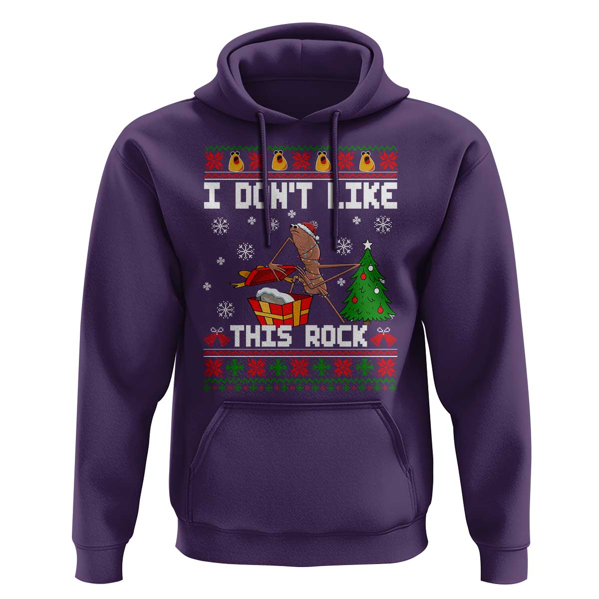 Marcus The Worm Christmas Meme Hoodie I Do Not Like This Rock - Wonder Print Shop