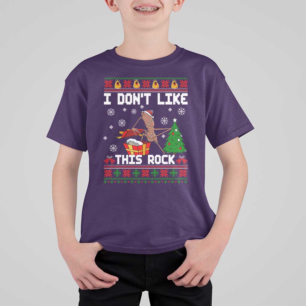 Marcus The Worm Christmas Meme T Shirt For Kid I Do Not Like This Rock - Wonder Print Shop