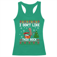 Marcus The Worm Christmas Meme Racerback Tank Top I Do Not Like This Rock - Wonder Print Shop