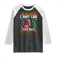 Marcus The Worm Christmas Meme Raglan Shirt I Do Not Like This Rock - Wonder Print Shop
