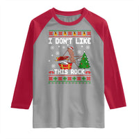 Marcus The Worm Christmas Meme Raglan Shirt I Do Not Like This Rock - Wonder Print Shop