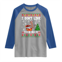 Marcus The Worm Christmas Meme Raglan Shirt I Do Not Like This Rock - Wonder Print Shop