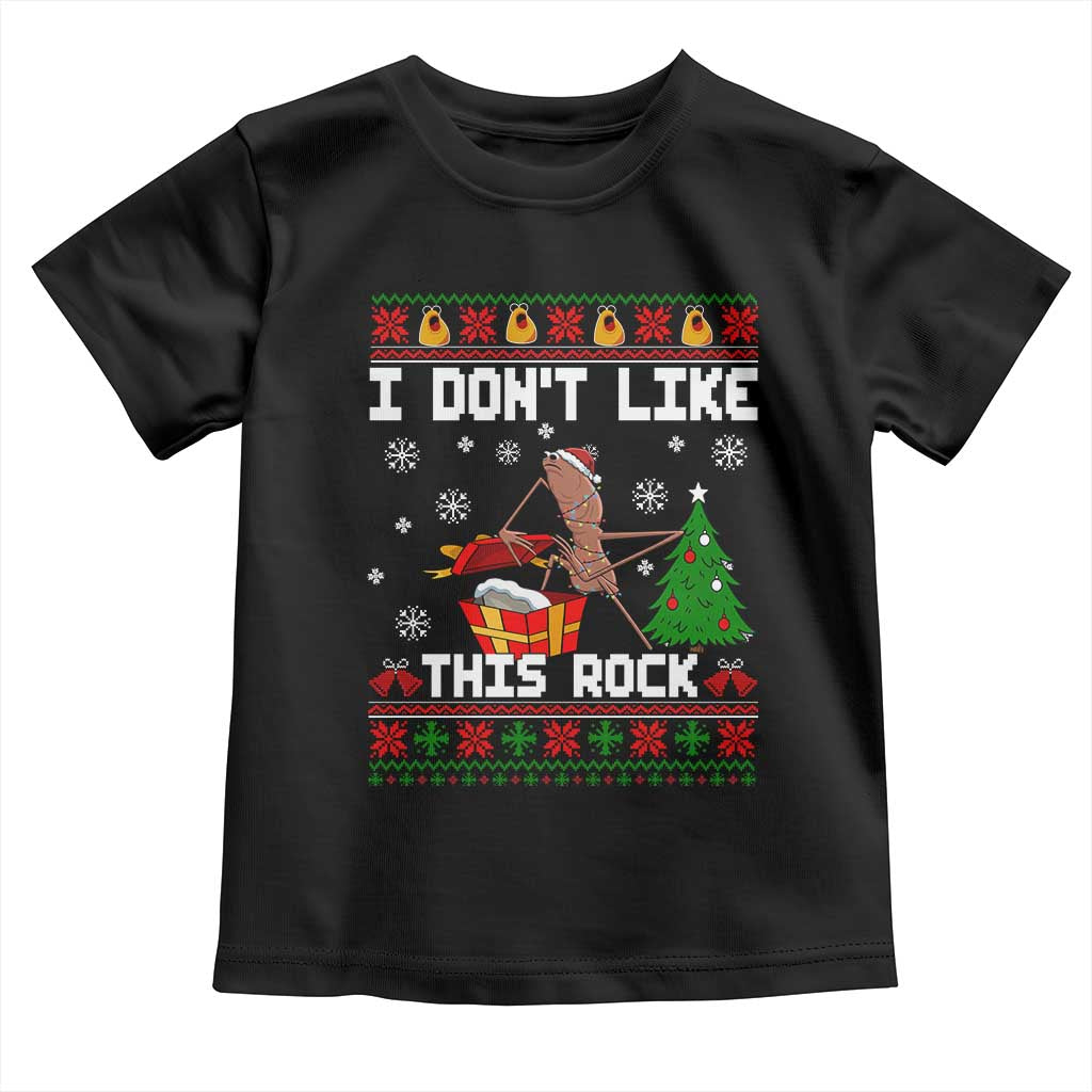 Marcus The Worm Christmas Meme Toddler T Shirt I Do Not Like This Rock - Wonder Print Shop