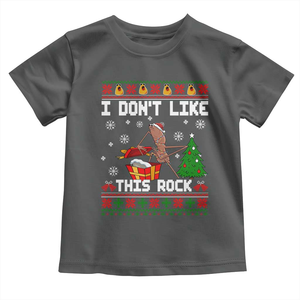 Marcus The Worm Christmas Meme Toddler T Shirt I Do Not Like This Rock - Wonder Print Shop