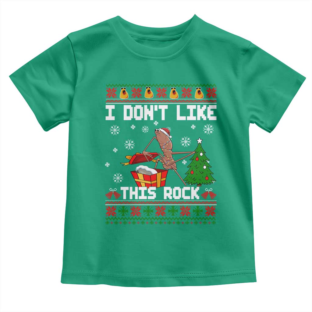 Marcus The Worm Christmas Meme Toddler T Shirt I Do Not Like This Rock - Wonder Print Shop