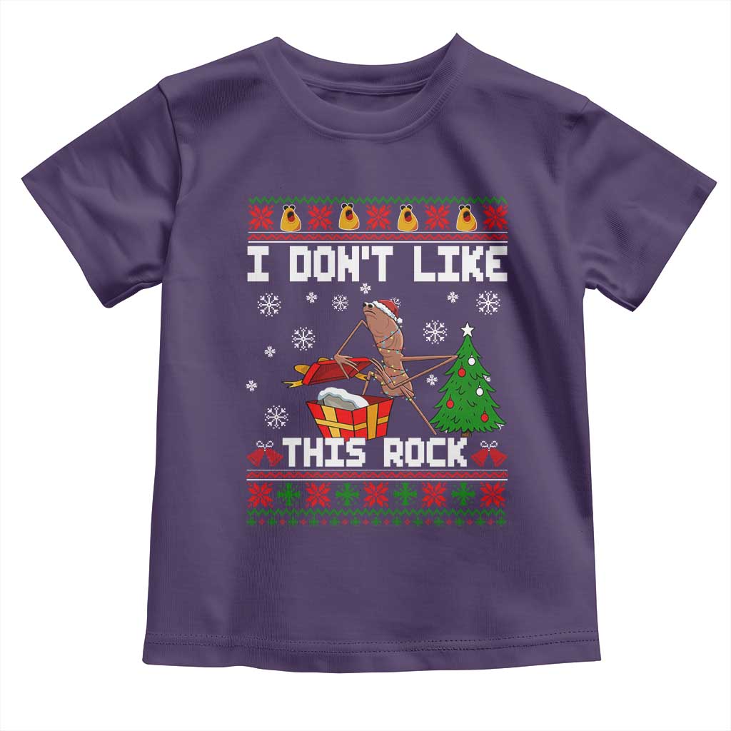 Marcus The Worm Christmas Meme Toddler T Shirt I Do Not Like This Rock - Wonder Print Shop