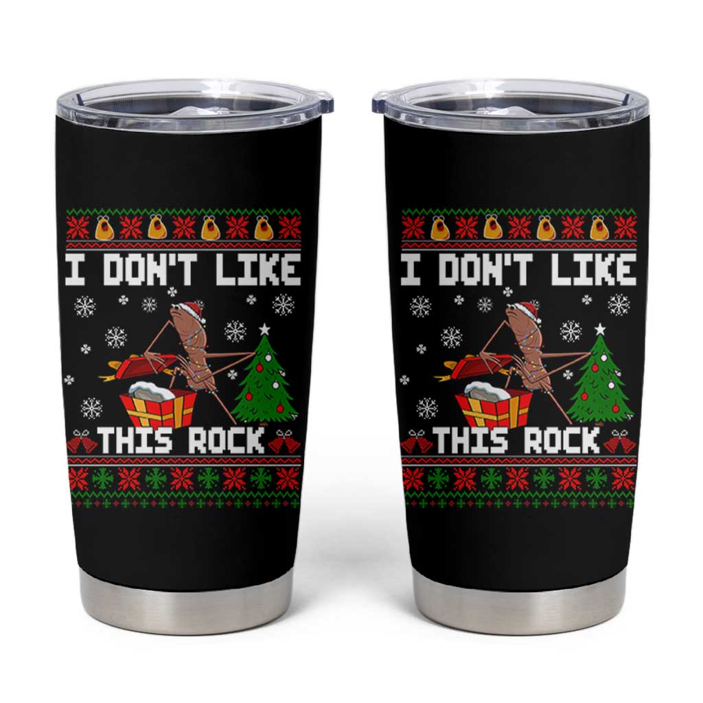Marcus The Worm Christmas Meme Tumbler Cup I Do Not Like This Rock - Wonder Print Shop