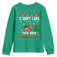 Marcus The Worm Christmas Meme Youth Sweatshirt I Do Not Like This Rock - Wonder Print Shop