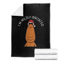 Marcus The Worm Christmas Meme Throw Blanket I Am Mildly Irritated - Wonder Print Shop