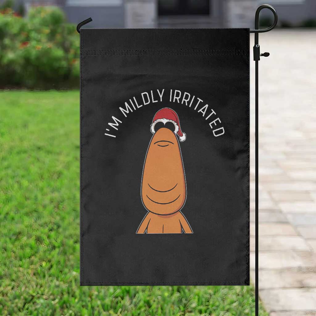 Marcus The Worm Christmas Meme Garden Flag I Am Mildly Irritated - Wonder Print Shop