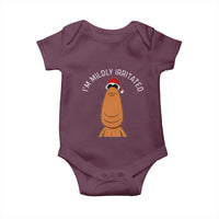 Marcus The Worm Christmas Meme Baby Onesie I Am Mildly Irritated - Wonder Print Shop