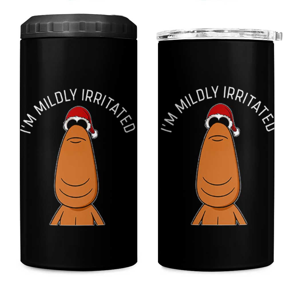 Marcus The Worm Christmas Meme 4 in 1 Can Cooler Tumbler I Am Mildly Irritated - Wonder Print Shop