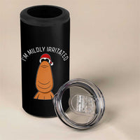 Marcus The Worm Christmas Meme 4 in 1 Can Cooler Tumbler I Am Mildly Irritated - Wonder Print Shop