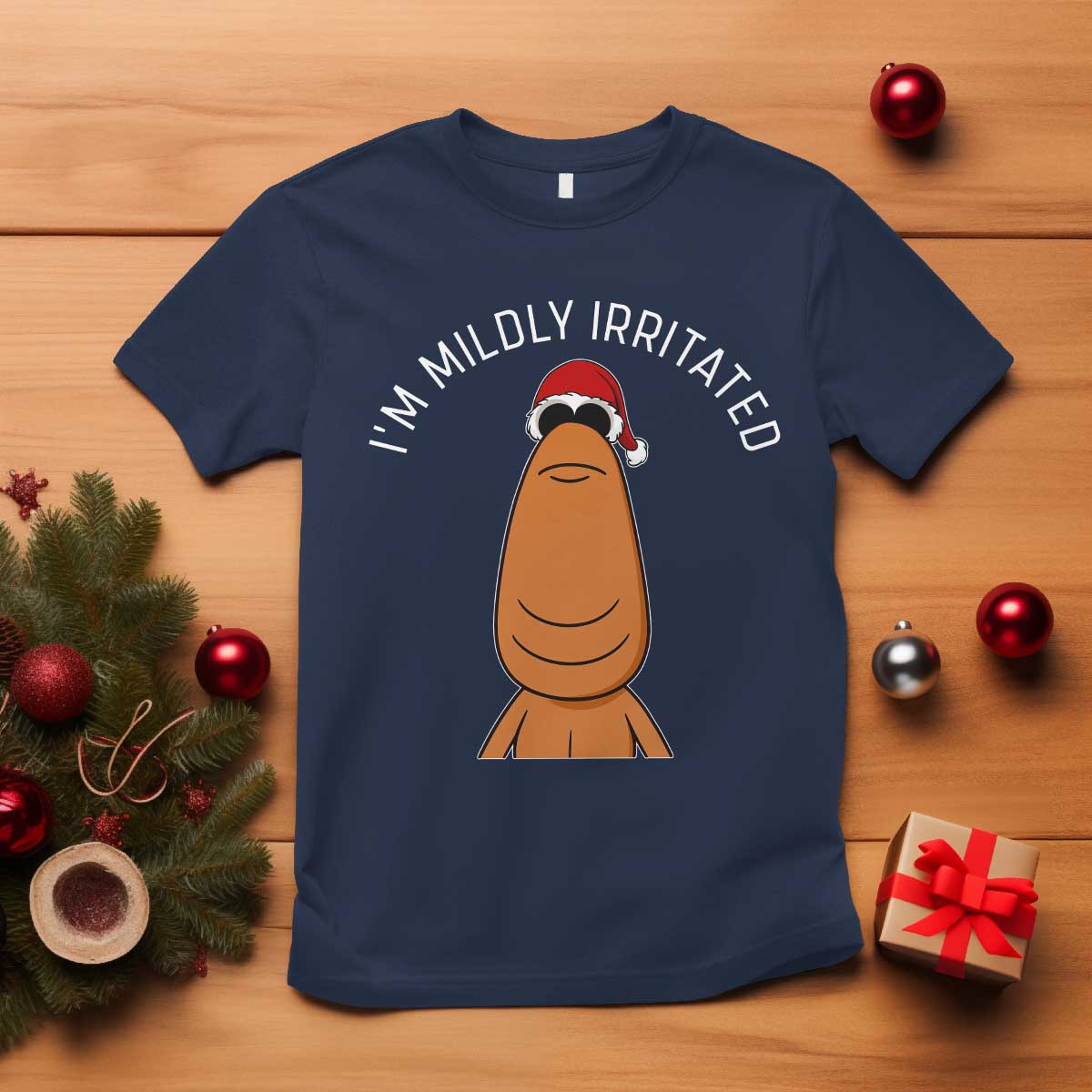 Marcus The Worm Christmas Meme T Shirt I Am Mildly Irritated - Wonder Print Shop