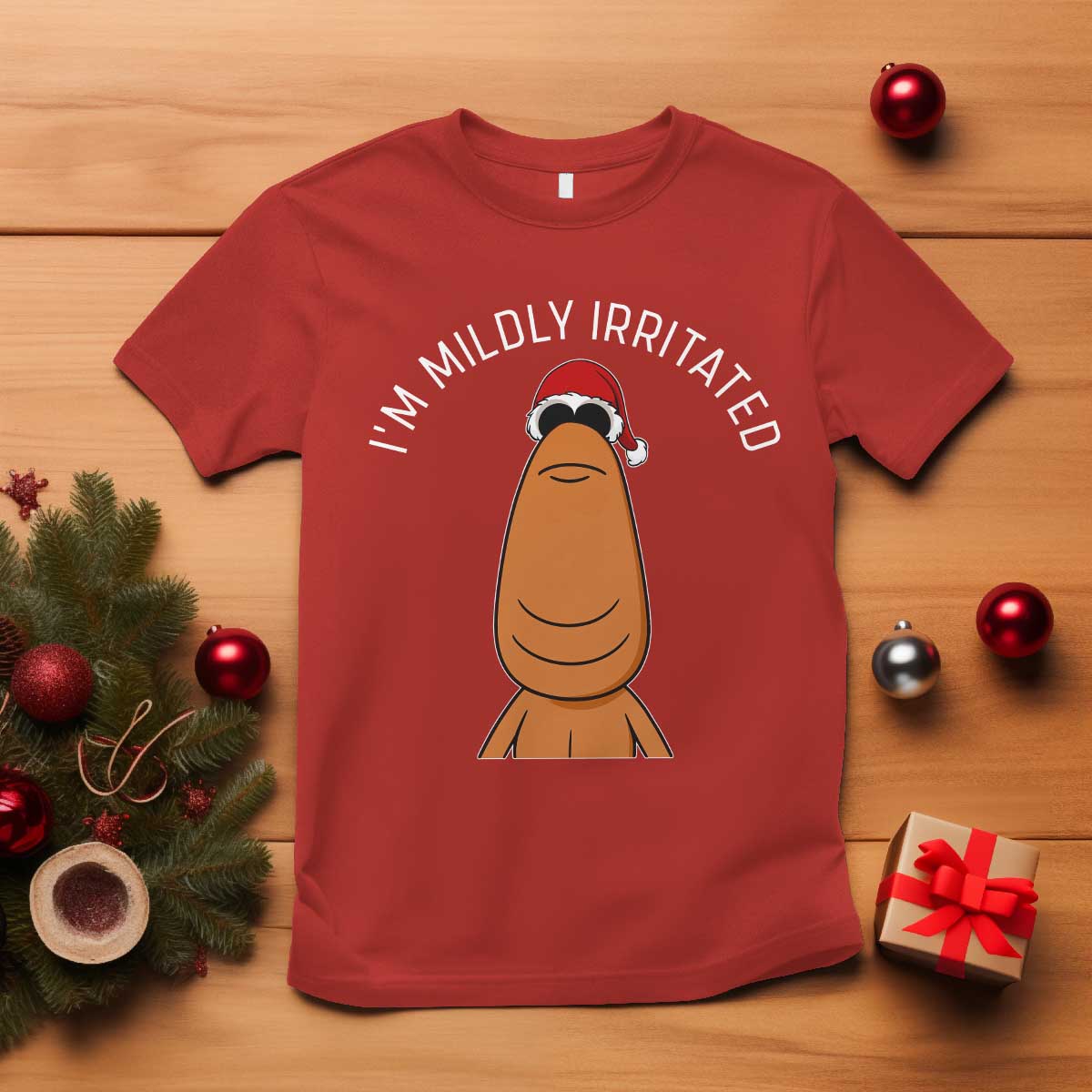 Marcus The Worm Christmas Meme T Shirt I Am Mildly Irritated - Wonder Print Shop