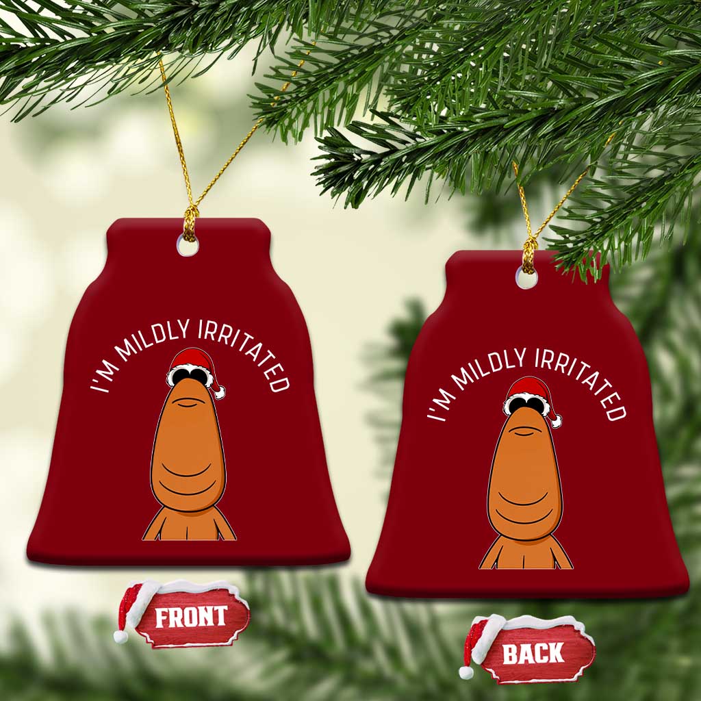 Marcus The Worm Christmas Meme Ceramic Ornament I Am Mildly Irritated - Wonder Print Shop