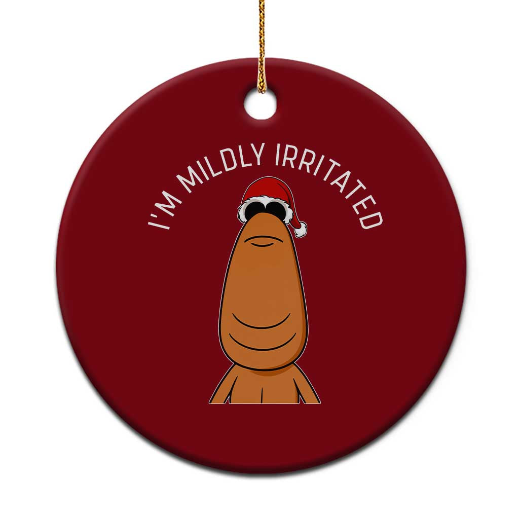 Marcus The Worm Christmas Meme Ceramic Ornament I Am Mildly Irritated - Wonder Print Shop