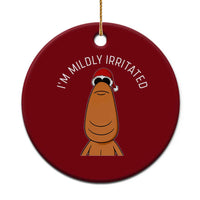 Marcus The Worm Christmas Meme Ceramic Ornament I Am Mildly Irritated - Wonder Print Shop