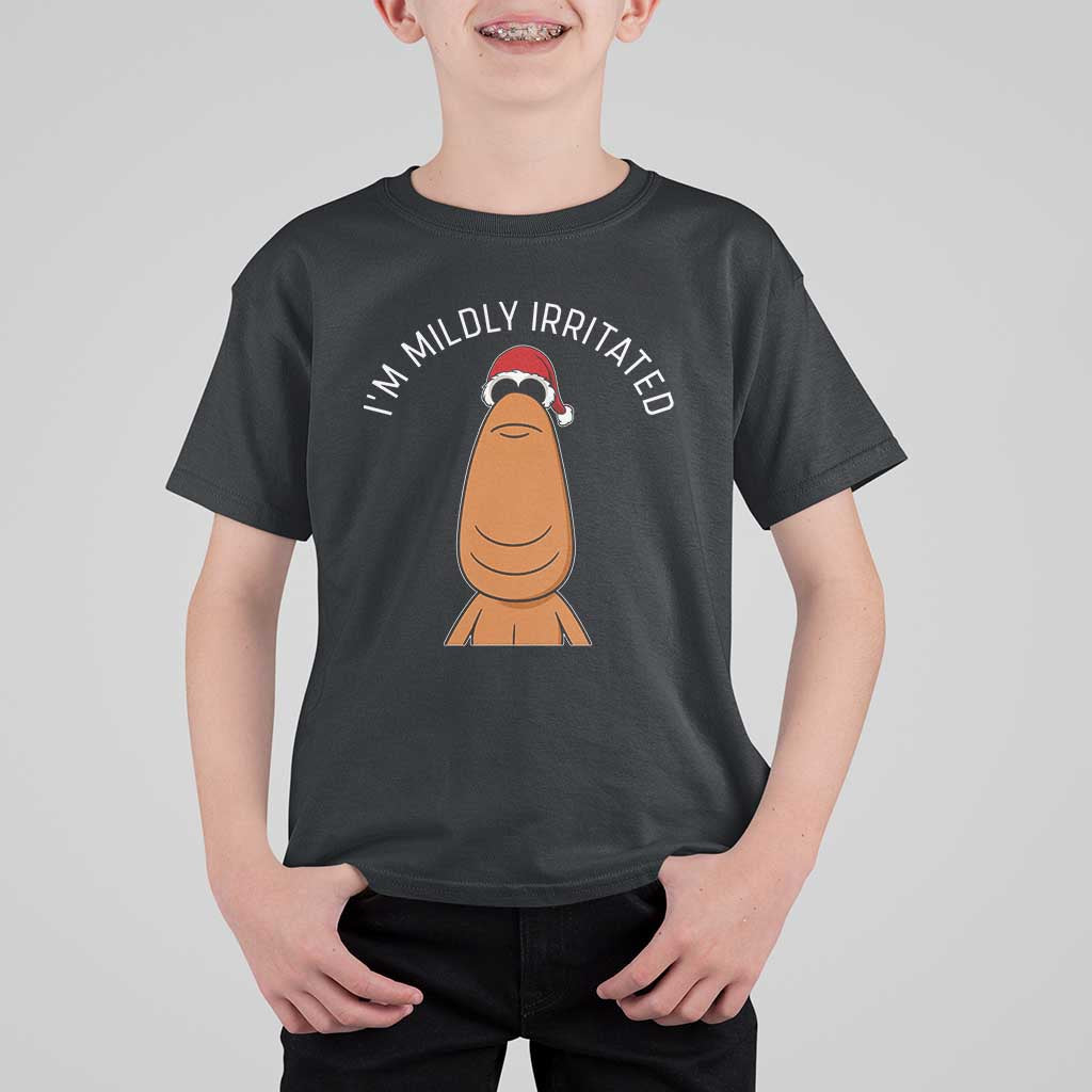 Marcus The Worm Christmas Meme T Shirt For Kid I Am Mildly Irritated - Wonder Print Shop